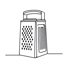 Grater  in a line drawing style