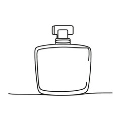 A perfume bottle in a line drawing style