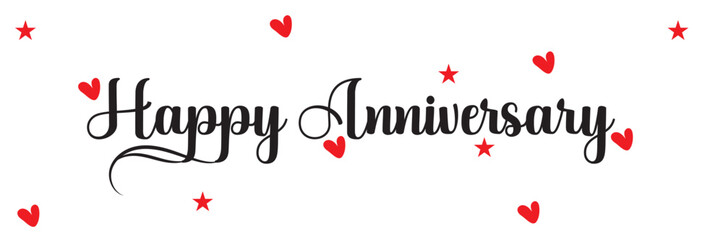 Happy anniversary - custom calligraphy text