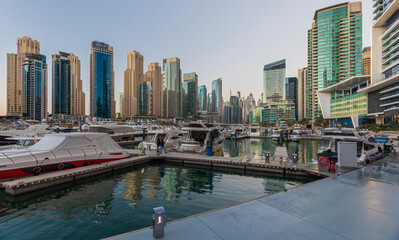 Skyscrapers at Dubai Marina. - 739384110