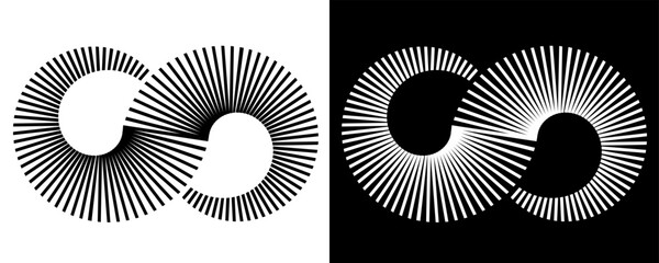 Linear form of infinity, line rotation set © dlyastokiv