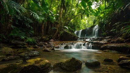 waterfall background very cool 
