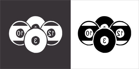 Illustration vector graphics of billiard icon