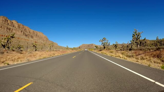 POV Drive through the desert of Arizona - travel photography