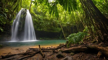 waterfall background very cool 