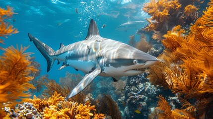 Shark adaptability navigating diverse marine landscapes with ease and confidence