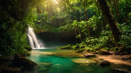 waterfall background very cool 