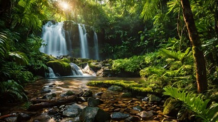 waterfall background very cool 