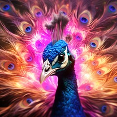 Fototapeta na wymiar Magnificent Peacocks: Captivating Images of Nature's Jewel