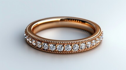 Close Up of Wedding Ring on White Surface