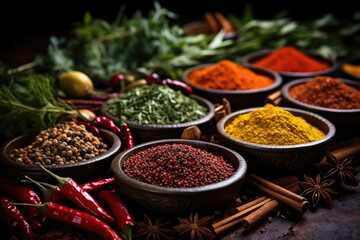 Delve into a world of flavor and aroma with this enticing array of spices, each offering a unique twist to your culinary creations