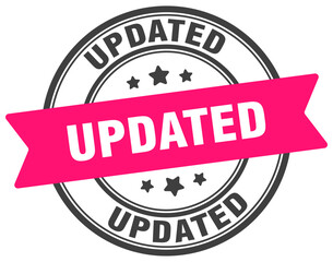 updated stamp. updated label on transparent background. round sign