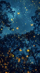 A captivating pattern inspired by the dance of fireflies at dusk night