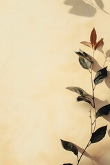 Branch With Leaves on Beige Background card