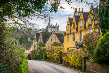 The pretty village of castle Coombe in Wiltshire, UK