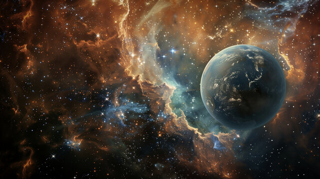 the earth in beautiful light