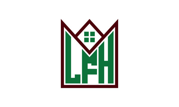 LFH initial letter real estate builders logo design vector. construction ,housing, home marker, property, building, apartment, flat, compartment, business, corporate, house rent, rental, commercial