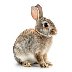 Cute bunny isolated on transparent background. 