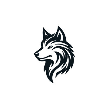 Wolf logo symbol vector illustration , Vector template	

