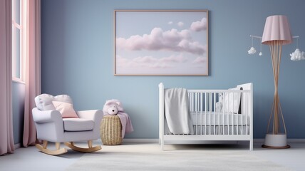 Nursery Interior with Adorable Baby Decor.