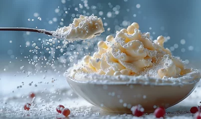 Fototapeten Yogurt and whipped cream look delicious. © PT