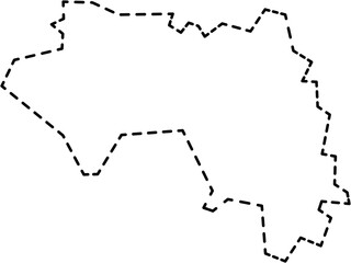 dash line drawing of guinea map.