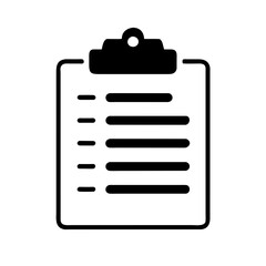 Fototapeta premium Clipboard Icon: Representation of a Checklist, Checkmarks. Quality Check Line Sign, Support Checklists.