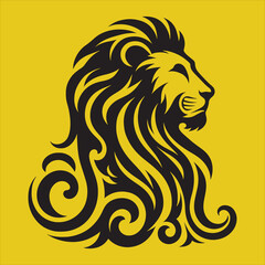 Silhouette Vector design of a Lion