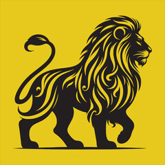 Silhouette Vector design of a Lion