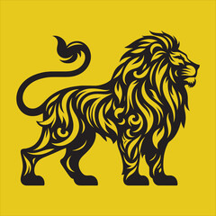 Silhouette Vector design of a Lion