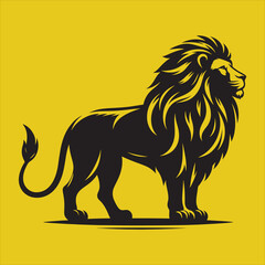 Silhouette Vector design of a Lion