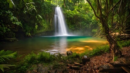 Fototapeta premium waterfall background very cool