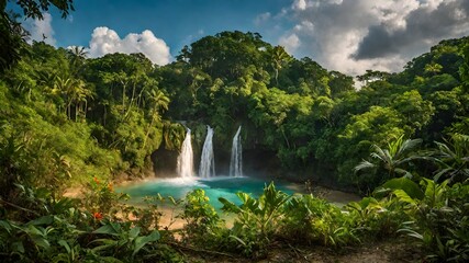 waterfall background very cool