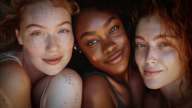 portrait of 3 pretty young women 