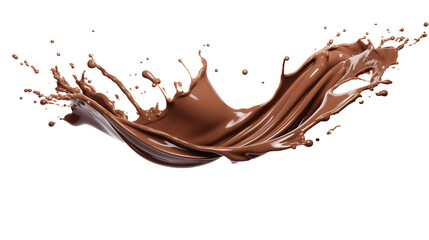 Splashing Of Chocolate, Chocolate Splash On Transparent  Isolated Background