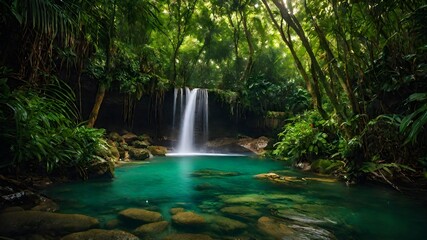 waterfall background very cool
