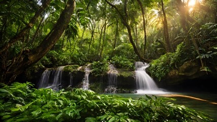 waterfall background very cool