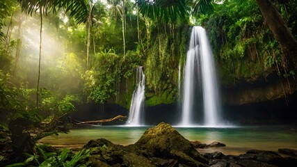 waterfall background very cool