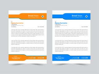professional and clean letterhead vector design template