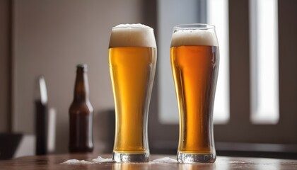 glass of beer on dark background
