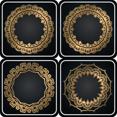 luxury mandala frame. art frame elements. art border design. 