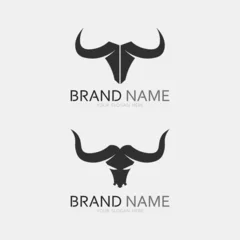 Foto op Plexiglas Bull horn cow and buffalo logo and symbol template icons app © anggasaputro08