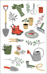 Garden Tools And Clothes - 739410338