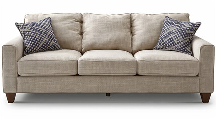 Contemporary sleeper sofa, versatility and style for modern homes on transparent background.png format 