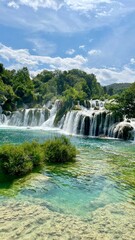 Fototapeta na wymiar Big Waterfall Krka national park