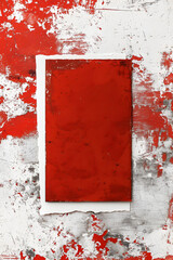 Red and White Painting on Wall card