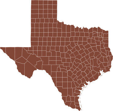 doodle freehand drawing of texas state map.