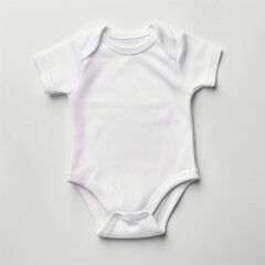 White baby infant onesie bodysuit mockup 