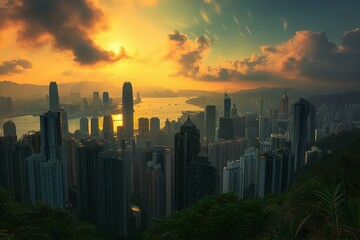 Hong Kong, skyline, cityscape
