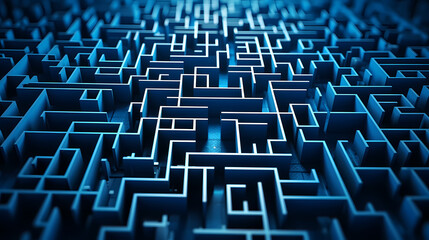 Fototapeta premium Aerial view of maze, abstract maze for background